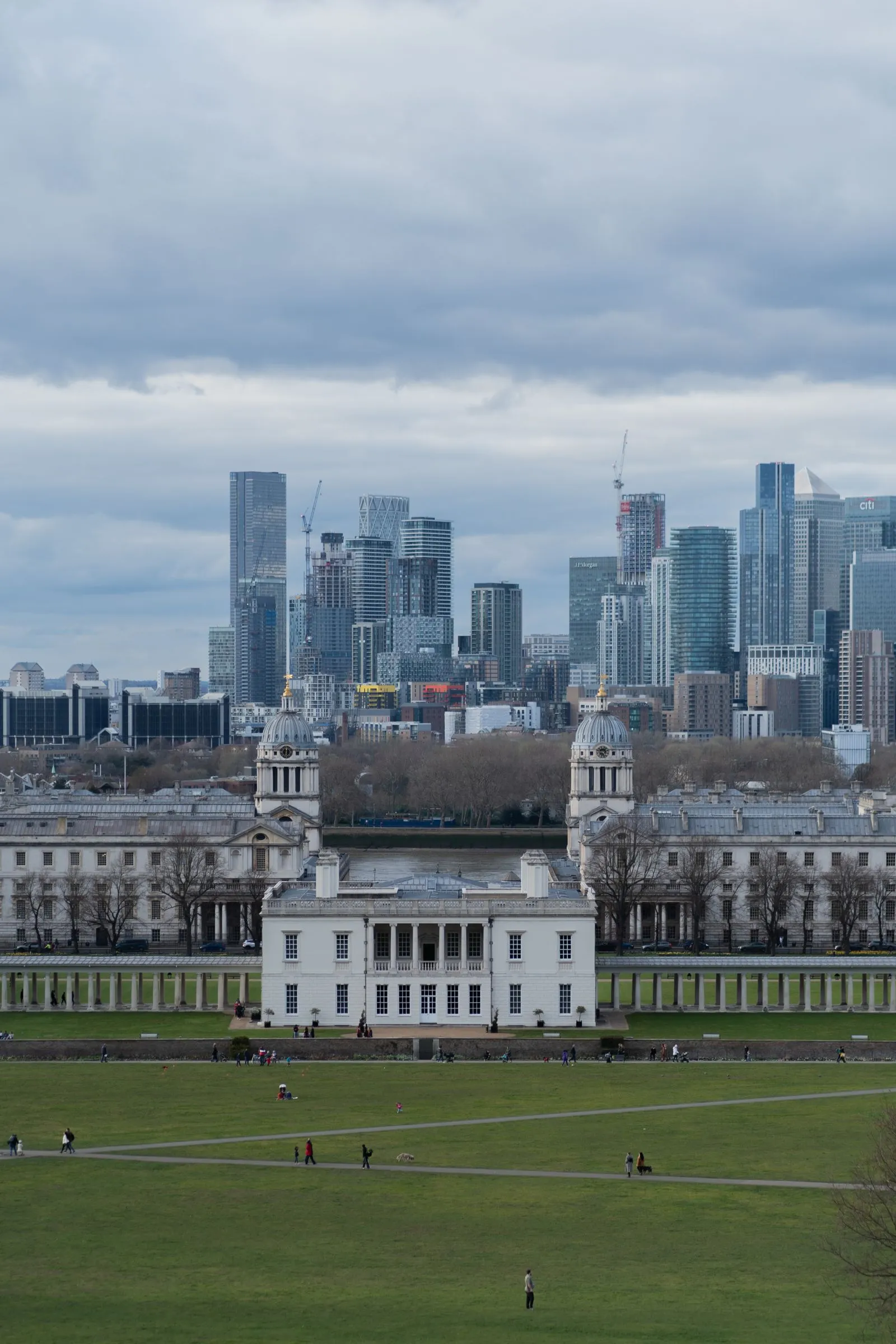 View from Greenwich Park across London's skyline, the marathon's five assembly areas sit in and around this park.